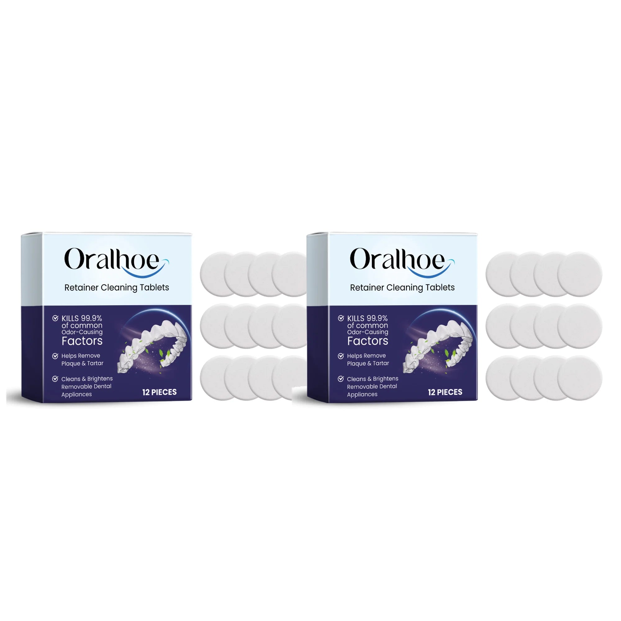 Denture & Retainer Cleaning Tablets - Deep Cleansing Effervescent Dental Care - 15
