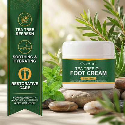 Tea Tree Oil Foot Repair Cream for Cracked Heels and Dry Skin
