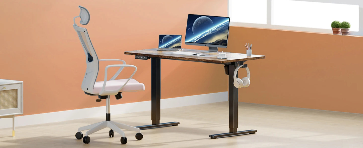 63" Electric Standing Desk - Ergonomic Adjustable Sit-Stand Office Table