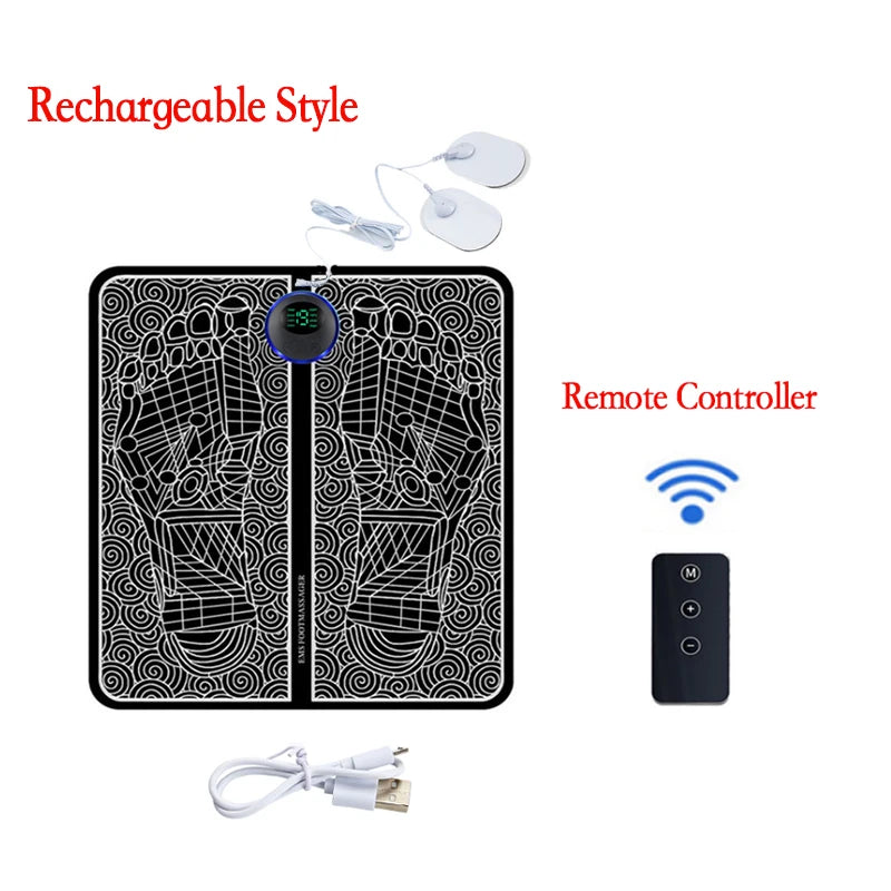 EMS Foot Massager Mat - Portable Electric Muscle Stimulation Therapy