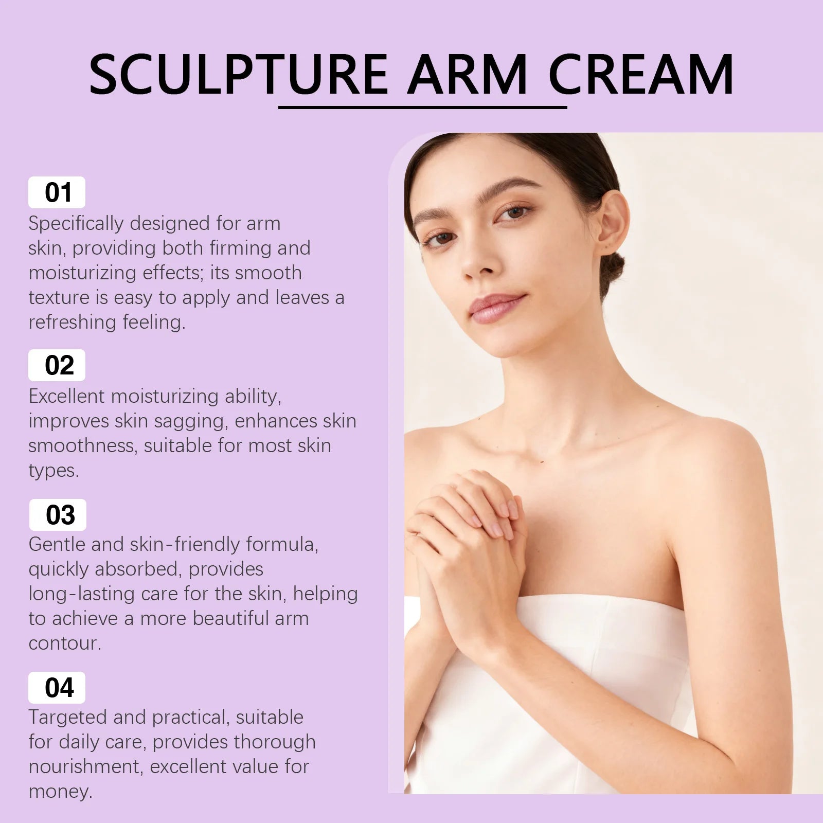 Bee Venom Firming Arm Cream - Anti-Sagging Body Sculpting & Moisturizing Lotion - 10