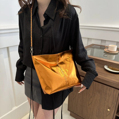 Luxury Glossy Shoulder Tote