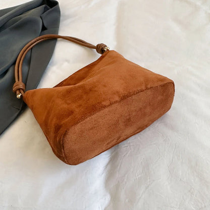 Luxury Retro Suede Shoulder Bag