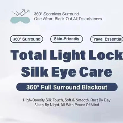 Soft Mulberry Silk Sleep Mask - Pressureless Blackout Eye Mask for Travel