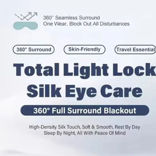 Soft Mulberry Silk Sleep Mask - Pressureless Blackout Eye Mask for Travel