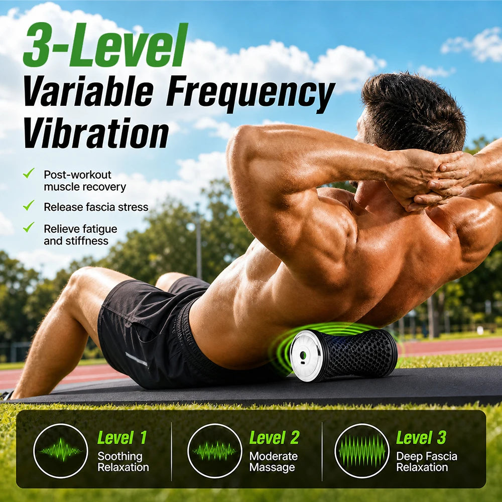 Electric Vibrating Foam Roller for Deep Tissue Muscle Recovery & Pain Relief - 2