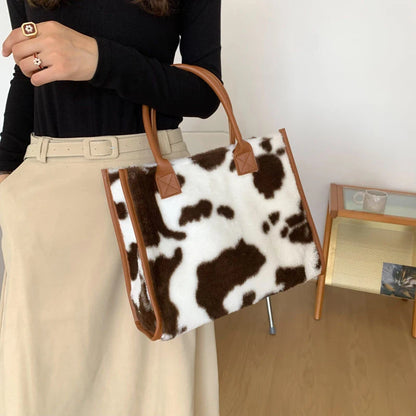 Leopard Faux Fur Tote