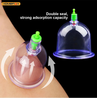 6-Cup Vacuum Cupping Therapy Set with Hand Pump