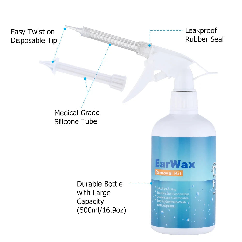 Electric Ear Wax Removal Irrigation System - Professional Home Ear Cleaning Kit - 18