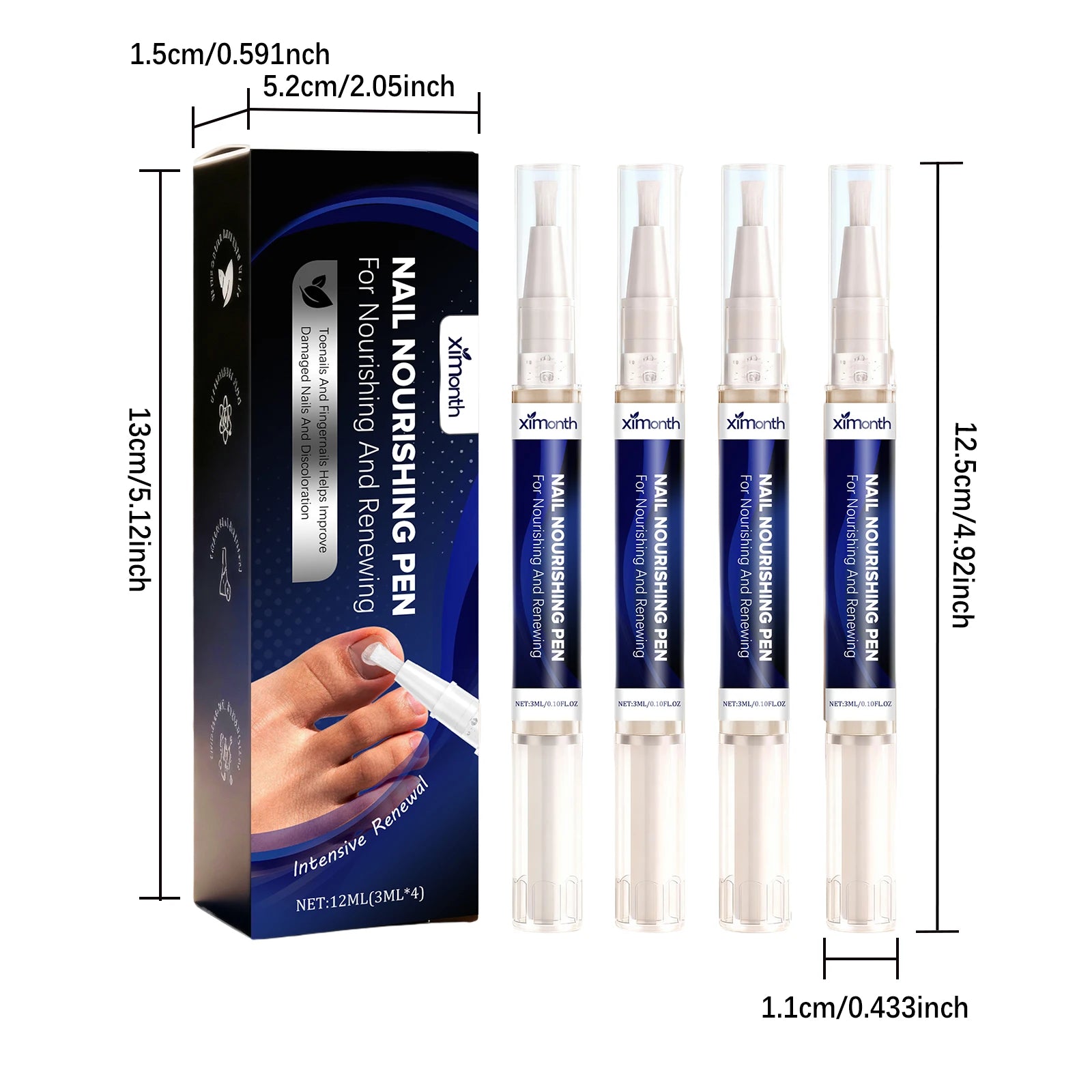 Nail Repair Essence Pen - Deep Nourishing Cuticle Oil for Dry, Damaged Nail Care - 8