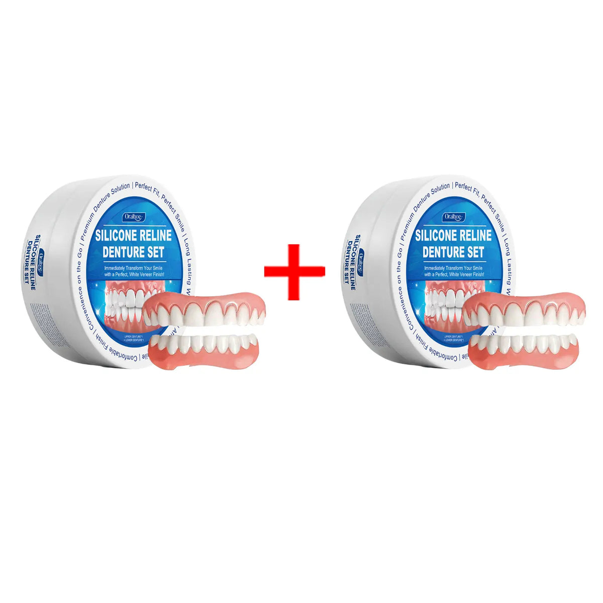 Flexible Silicone Cosmetic Denture Reline Set for Instant Smile Transformation
