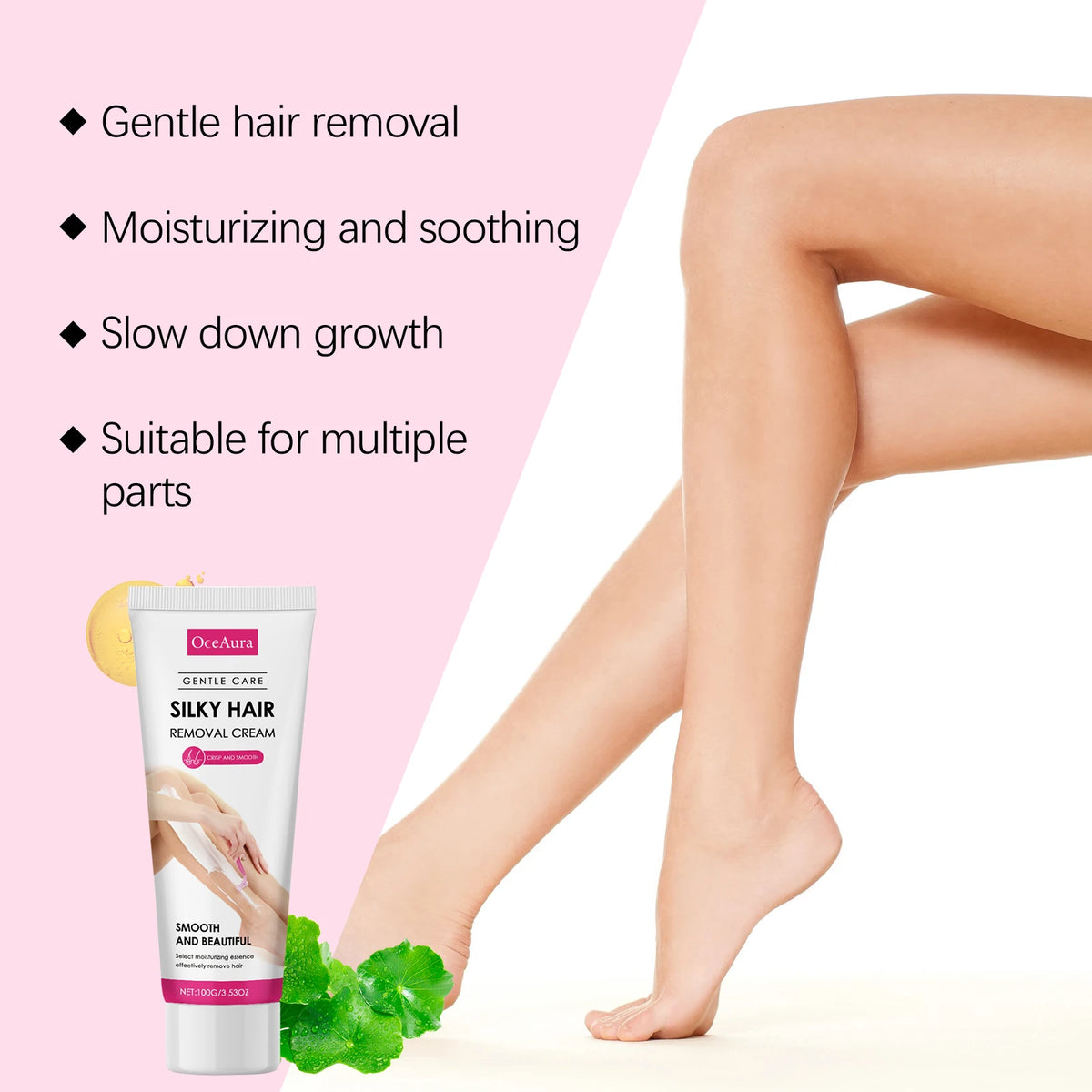 Gentle Body Hair Removal Cream & Soothing Aftershave Oil Set