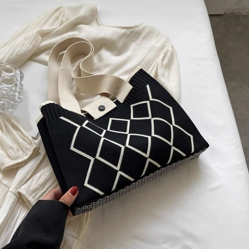 Luxury Knit Trendy Tote