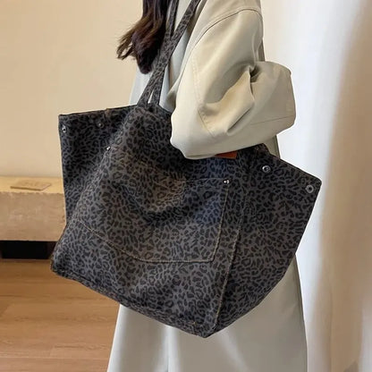 Luxury Leopard Print Tote Bag