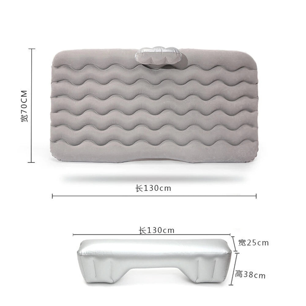 Universal Inflatable Car Air Mattress - Travel Bed & Portable Camping Mat with Pillows