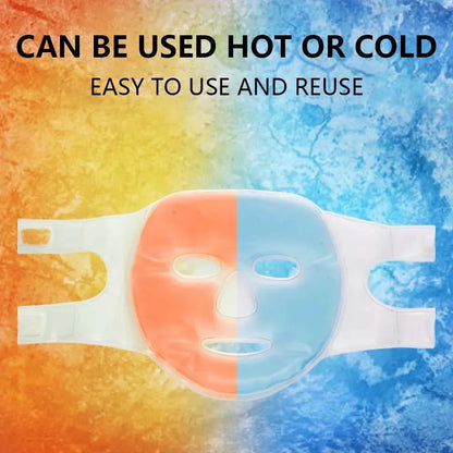 Gel Face Cooling Mask - Hot & Cold Therapy for Puffiness & Skin Firming