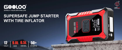 3000A Car Jump Starter with Portable Air Compressor & Emergency Power Bank