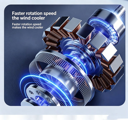 100-Speed Silent Desktop & Wall Mount Fan - 3600mAh Digital Display