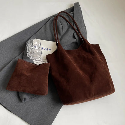 Luxury Retro Suede Tote