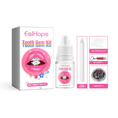 Professional DIY Tooth Gem Kit with UV Light for Sparkling Dental Jewelry