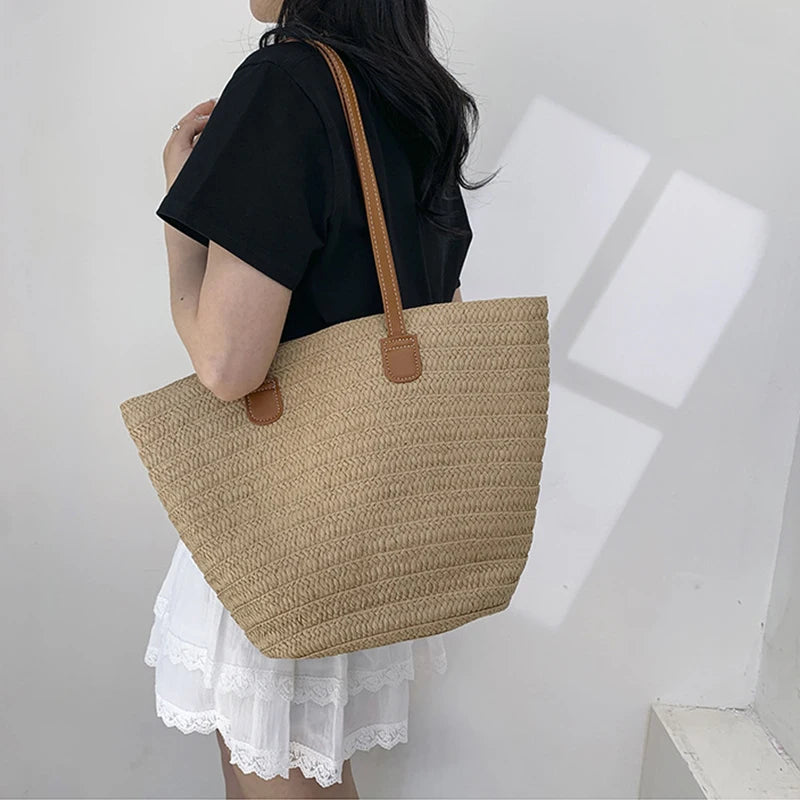 Luxury Bohemian Straw Tote