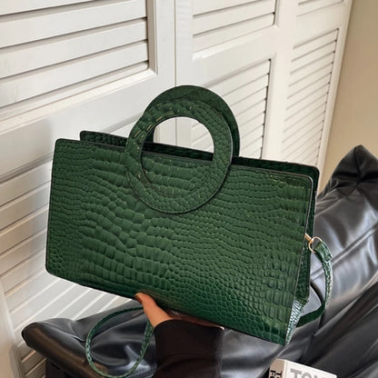 Luxury Crocodile Pattern Tote