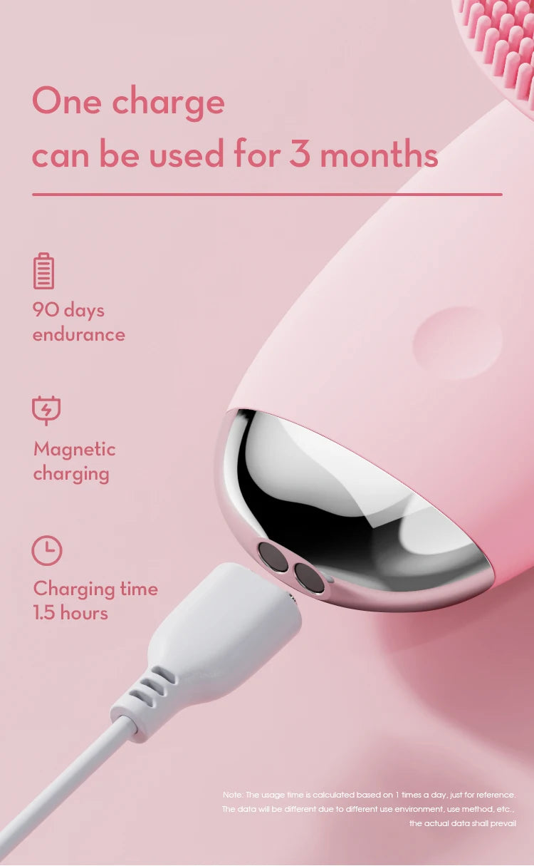 Sonic Electric Silicone Facial Cleansing Brush – Waterproof Skin Exfoliator - 15