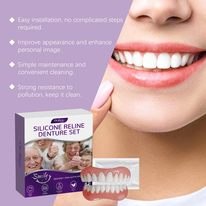 Cosmetic Silicone Denture Set for Instant Smile Transformation and Comfort