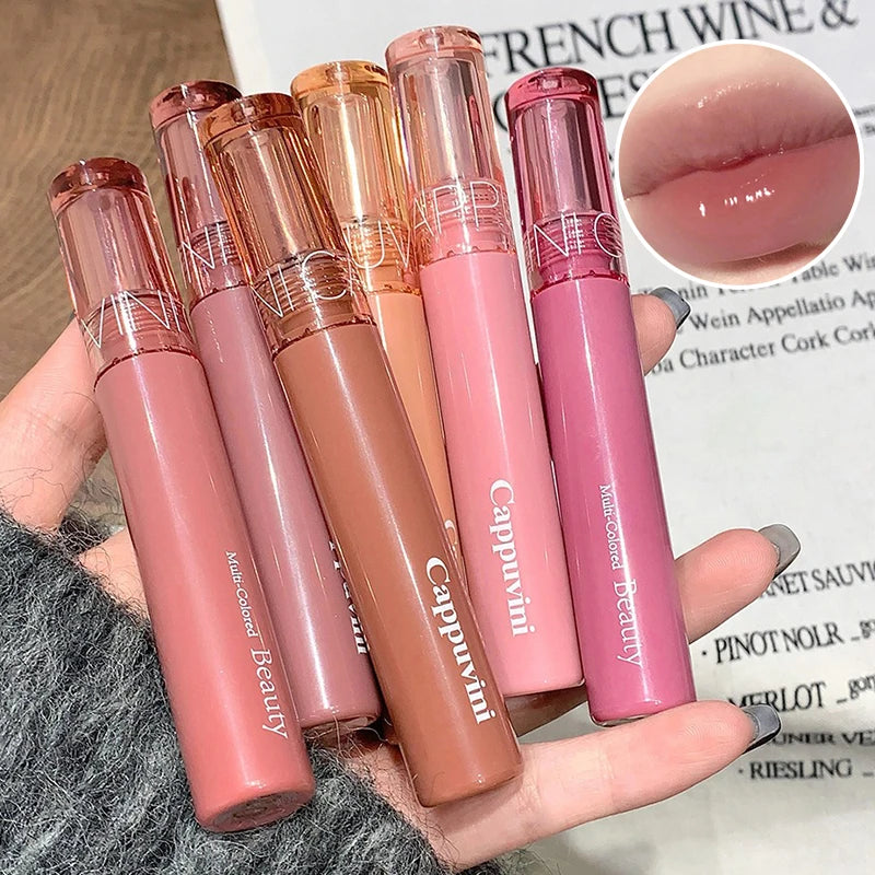 Gummy Jelly Mirror Water Gloss Lip Glaze - Hydrating Tinted Lipstick - 1