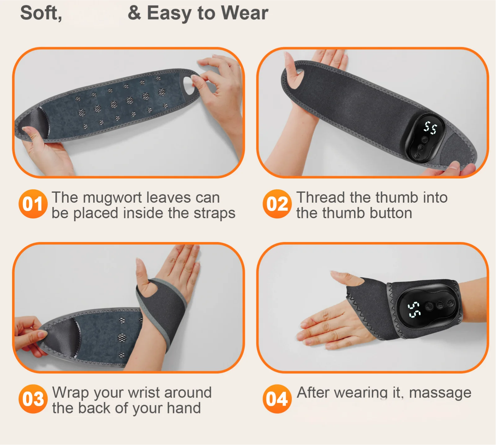 Vibration Ankle & Wrist Massager Wrap for Joint Pain Relief & Muscle Recovery - 15