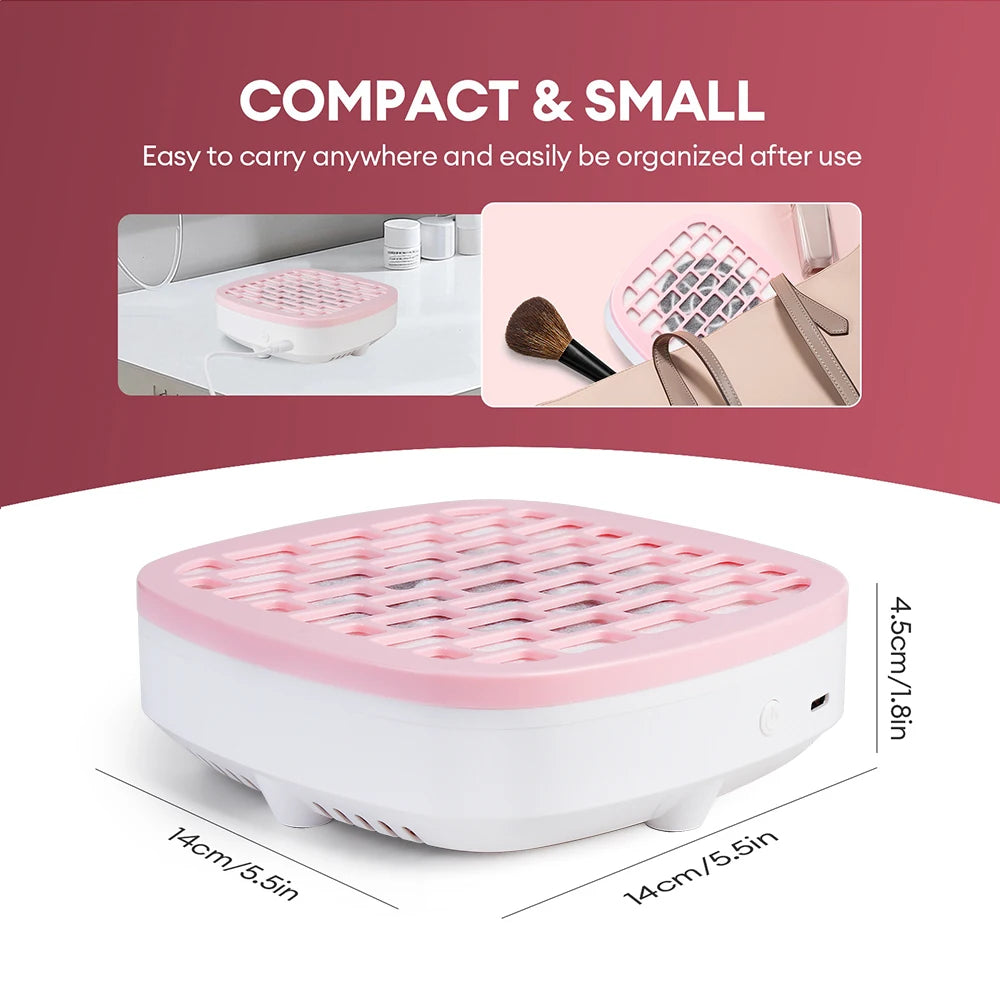 Portable Mini Nail Dust Collector USB Vacuum 3200RPM