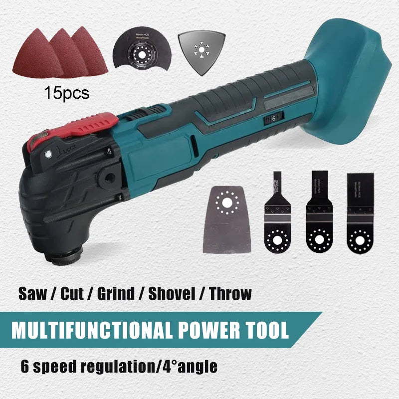 6-Speed Cordless Oscillating Multi-Tool Compatible with Makita 18V Battery