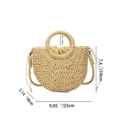 Luxury Woven Half-Moon Bag