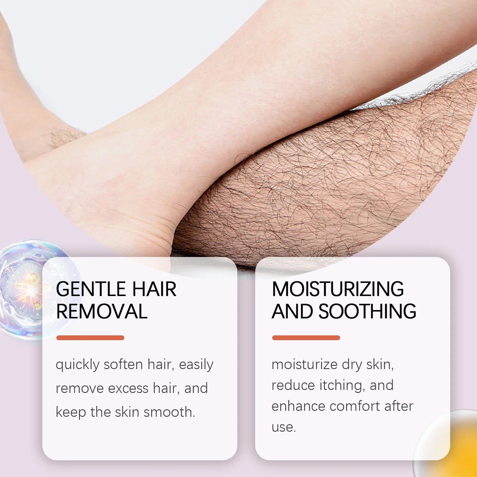 Painless Hair Removal Cream - Gentle Depilatory for Smooth Skin - 3