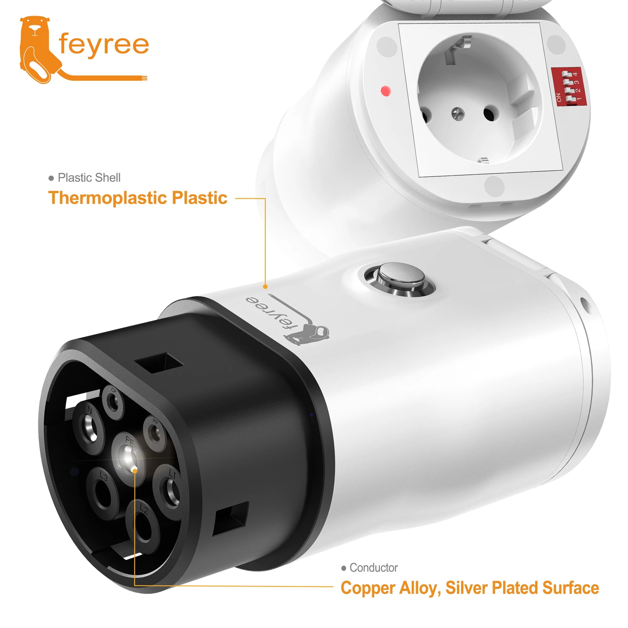 Type 2 V2L Electric Vehicle Discharger Adapter for Chinese EV Camping - 18