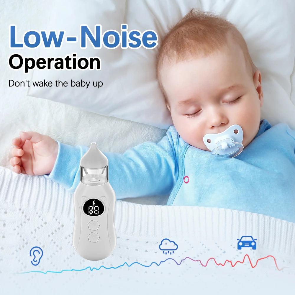 Electric Baby Nasal Aspirator with Soothing Music & Adjustable Suction