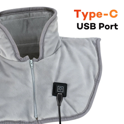 USB Electric Heated Neck and Shoulder Heating Pad with 3 Adjustable Heat Levels