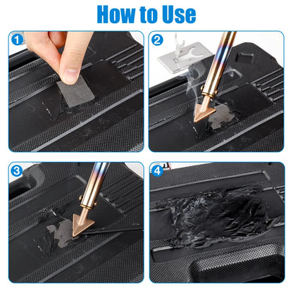 Plastic Welding Repair Kit with Stainless Steel Mesh & Rods for Car Bumper