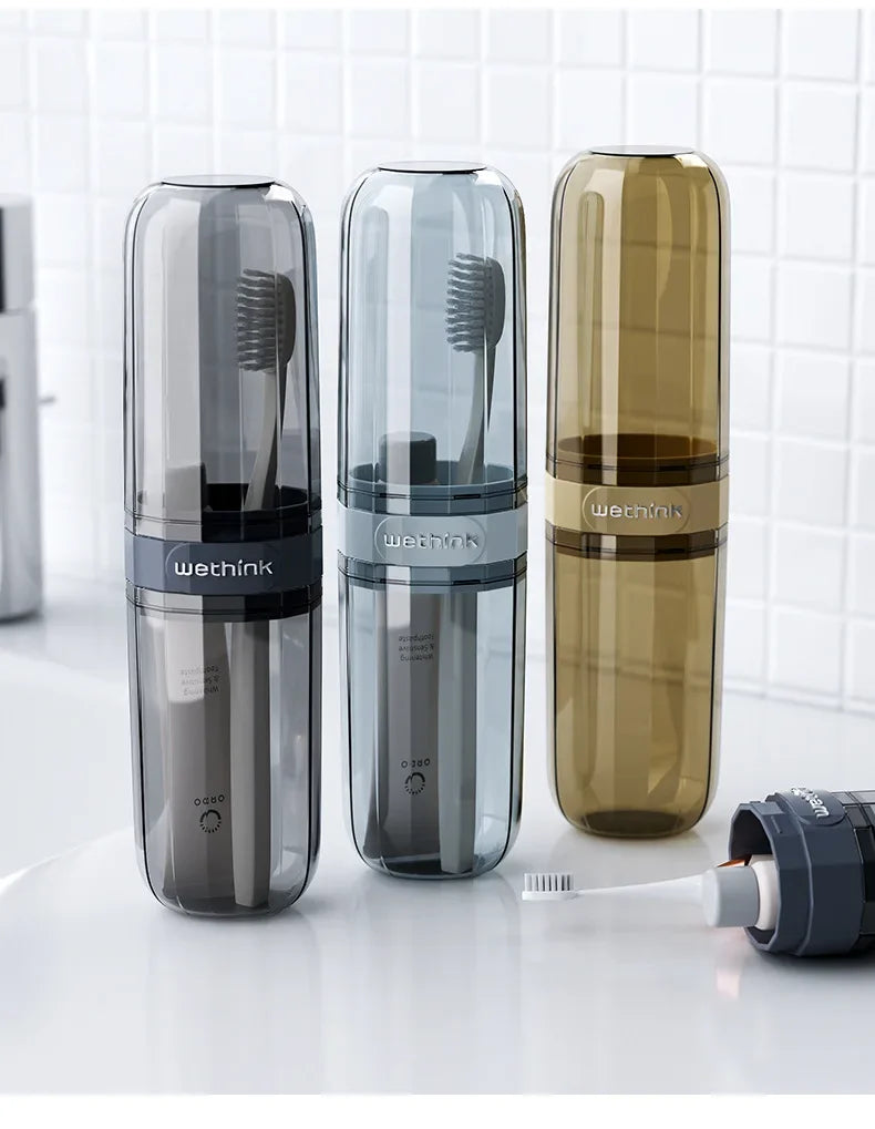 Portable Clear Toothbrush Travel Case & Hygienic Organizer - 8
