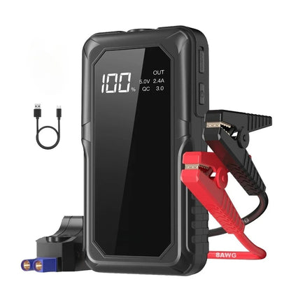 2000A Portable Car Jump Starter Power Bank - 12V Battery Booster Pack