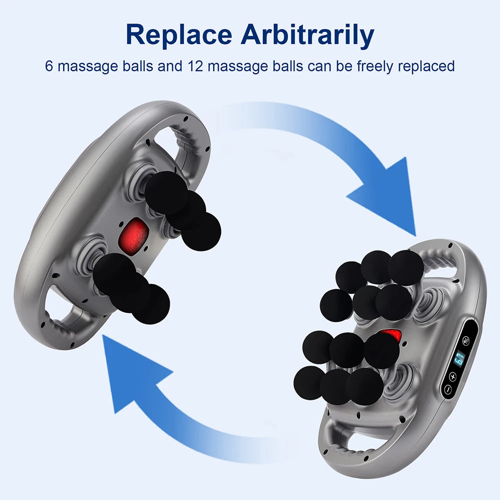 12-Head Deep Tissue Massage Gun for Full Body Relief - 4