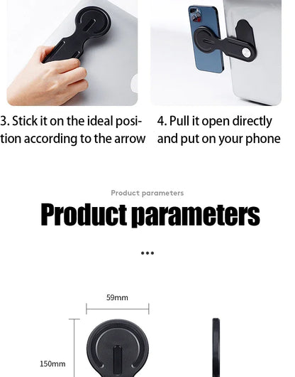 Magnetic Laptop Phone Mount for iPhone - Foldable Side Expansion Stand