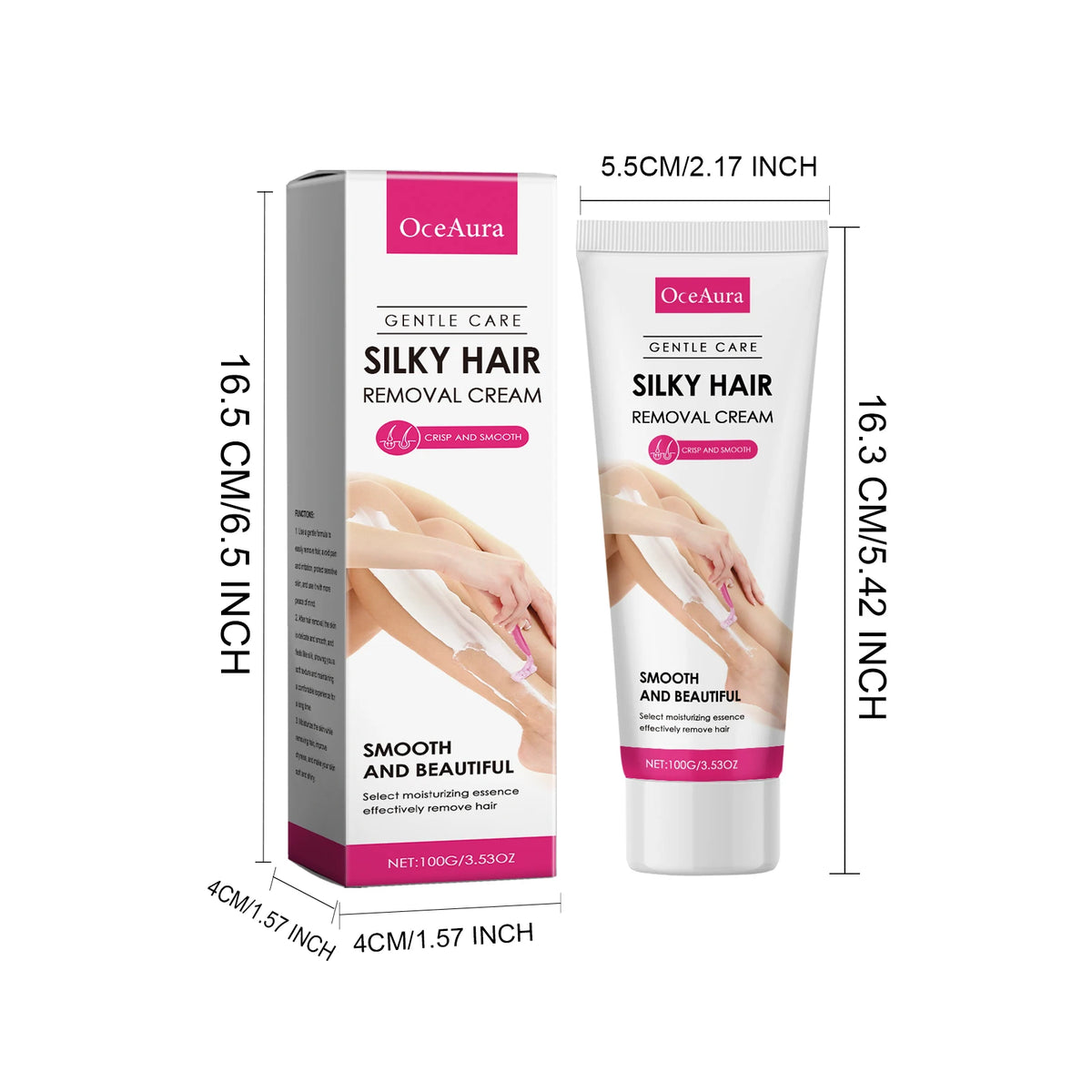 Gentle Body Hair Removal Cream & Soothing Aftershave Oil Set