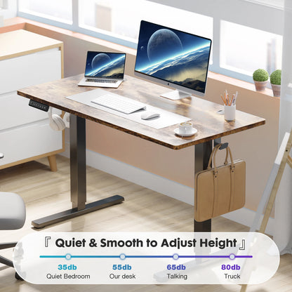 63" Electric Standing Desk - Ergonomic Adjustable Sit-Stand Office Table