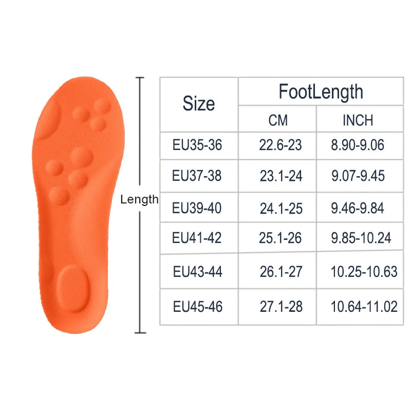 Latex Sport Insoles: Breathable Arch Support & Shock Absorption Shoe Pads