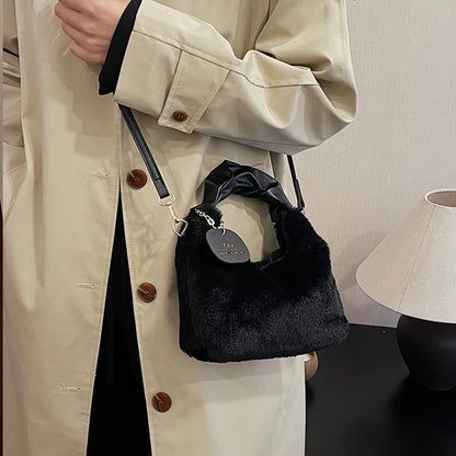 Luxury Plush Ruched Handbag