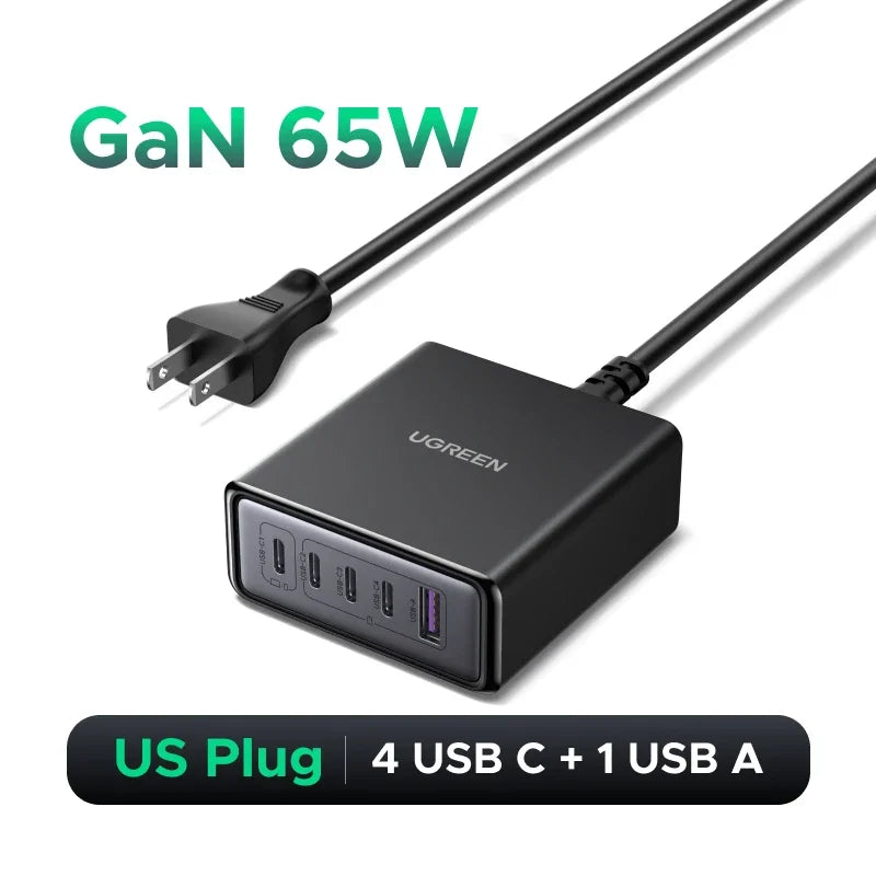 UGREEN 100W GaN 6-in-1 Desktop Fast Charger for Laptop, iPhone & Tablet
