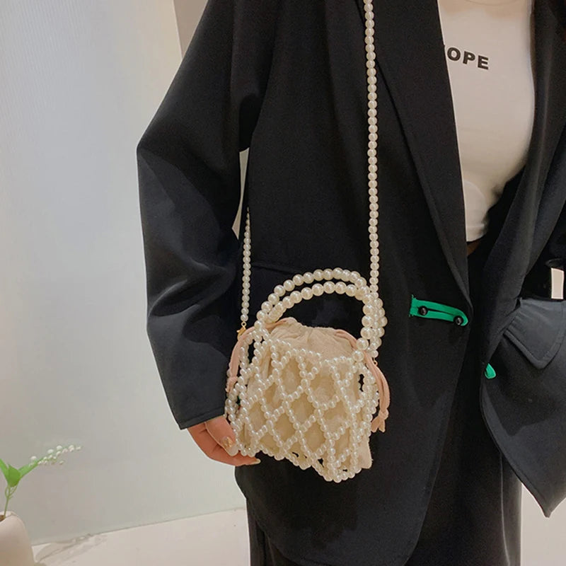 Luxury Retro Beaded Bucket Bag