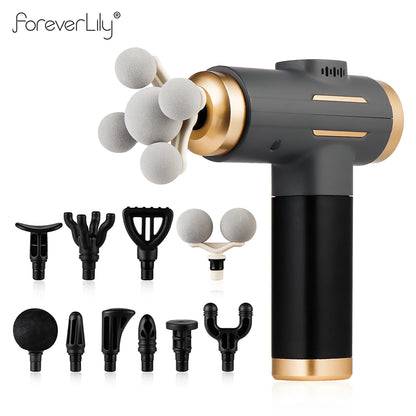 11-in-1 Deep Tissue Massage Gun with 99 Speeds & LED Touch Screen