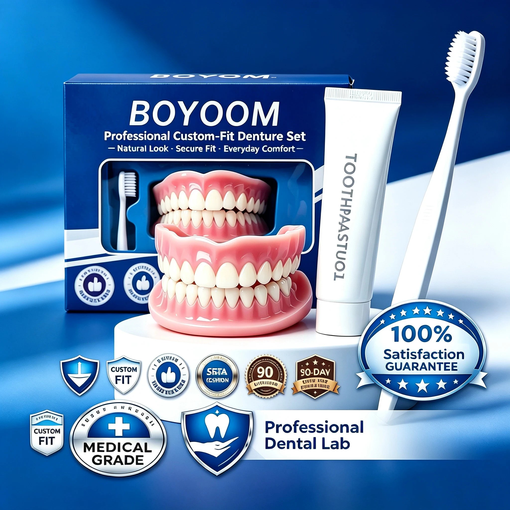 Custom Fit Smile Veneers - Comfortable Natural Looking Cosmetic Teeth Set - 3